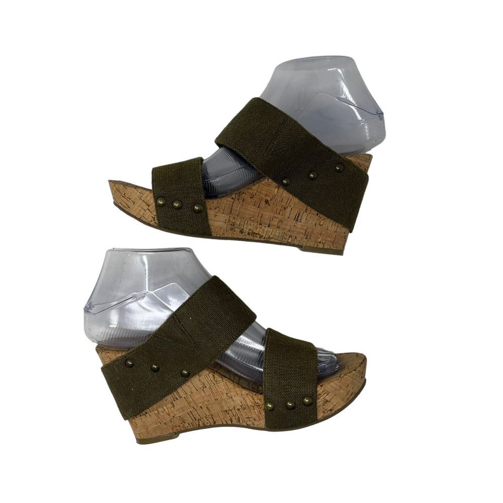 Lucky Brand Magnolia‎ Double Strap Cork Wedge Platform Sandals US 6 - Picture 4 of 10